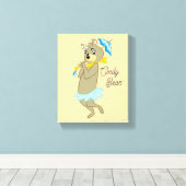 シンディベアホールディングパラソル キャンバスプリント (インサイチュ (ウッドフロア))