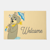 シンディベアホールディングパラソル ドアマット (正面)