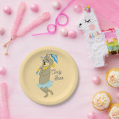 シンディベアホールディングパラソル ペーパープレート (パーティー)