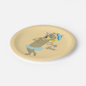 シンディベアホールディングパラソル ペーパープレート (アングル)