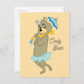 シンディベアホールディングパラソル ポストカード (正面/裏面)