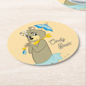 シンディベアホールディングパラソル ラウンドペーパーコースター (アングル)