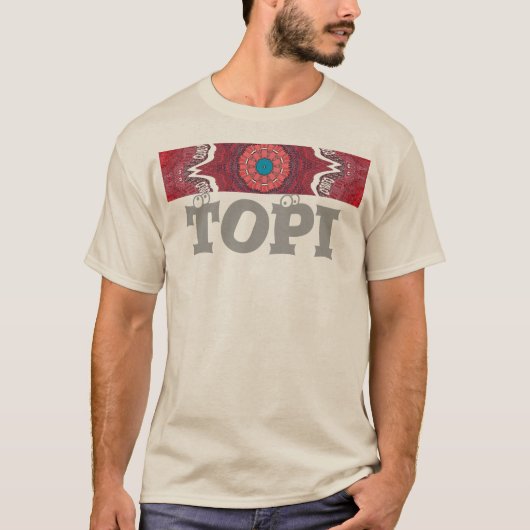 シンディー民族伝統の模様 アートプリント Tシャツ (正面)