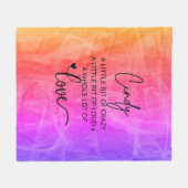 シンディ・ラブ フリースブランケット (正面(横))