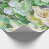 シンディBendel著絵を描いているSucculents ラッピングペーパー (角)
