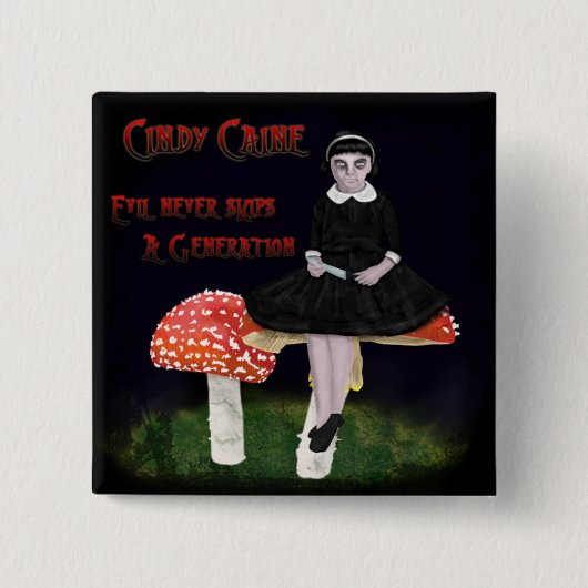 シンディCaine 缶バッジ (正面)