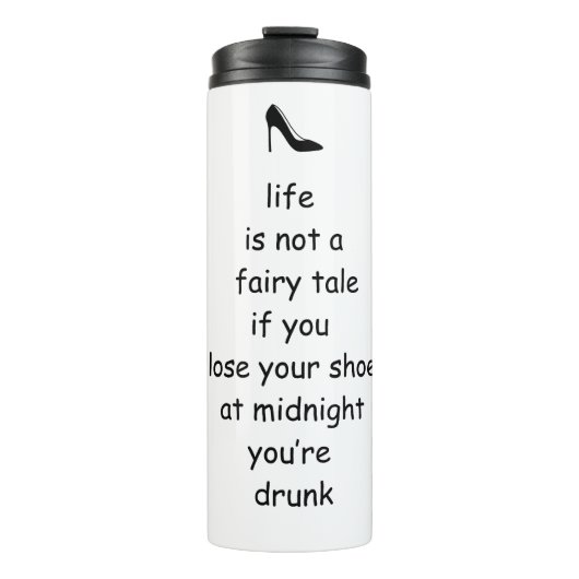 シンデレおもしろいラガラススリッパことわざタンブラー タンブラー (正面)