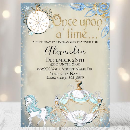 シンデレエレガントラフェアリーテールテーマ 招待状