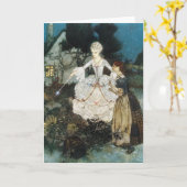 シンデレラおよび妖精 カード (黄色い花)