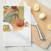 シンデレラおよび彼女の妖精の神の母 キッチンタオル (四つ折り)