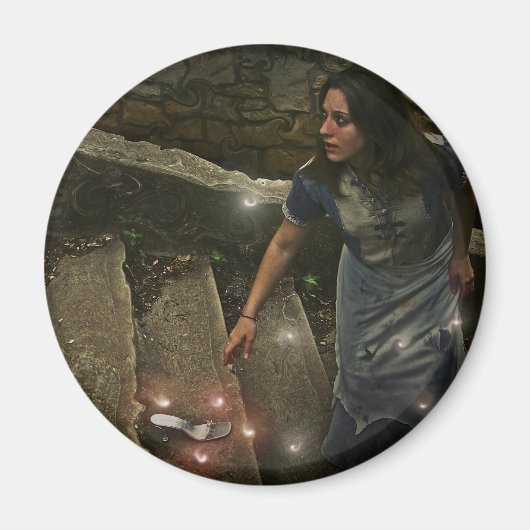 シンデレラが靴を脱ぐ マグネット (正面)