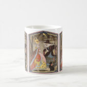 シンデレラと妖精のゴッドマザー、ヴィンテージ童話 コーヒーマグカップ (中央)