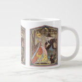 シンデレラと妖精のゴッドマザー、ヴィンテージ童話 ジャンボコーヒーマグカップ (右)