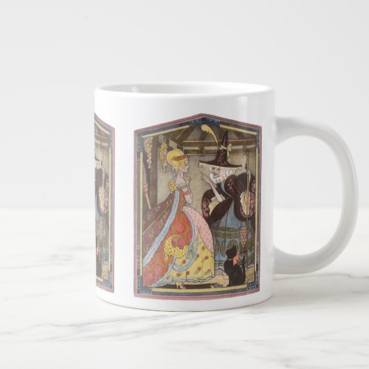 シンデレラと妖精のゴッドマザー、ヴィンテージ童話 ジャンボコーヒーマグカップ (右)