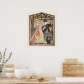 シンデレラと妖精のゴッドマザー、ヴィンテージ童話 ポスター (キッチン)