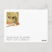 シンデレラと彼女の妖精の神の母 ポストカード (裏面)