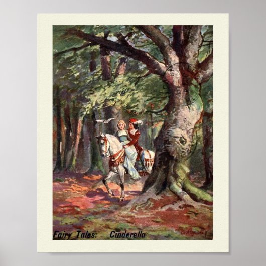 シンデレラと王子、1907年、ヴィンテージスタイル ポスター (正面)