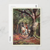 シンデレラと王子、1907年、ヴィンテージスタイル ポストカード (正面/裏面)