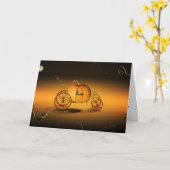 シンデレラのカボチャ カード (黄色い花)