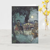 シンデレラのコーチのおとぎ話カード カード (黄色い花)