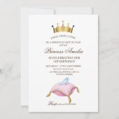 シンデレラのスリッパプリンセス誕生日パーティー 招待状 (正面)