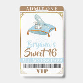 シンデレラのスリッパ姫Sweet 16 VIPパス バッジ (裏面)