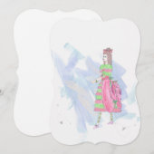 シンデレラのネズミ：ウィーナグリーティングカード シーズンカード (正面/裏面)