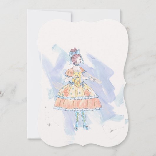 シンデレラのネズミ：モナグリーティングカード シーズンカード (正面)