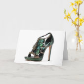 シンデレラの引用文の孔雀の靴は3人を告げます カード (黄色い花)