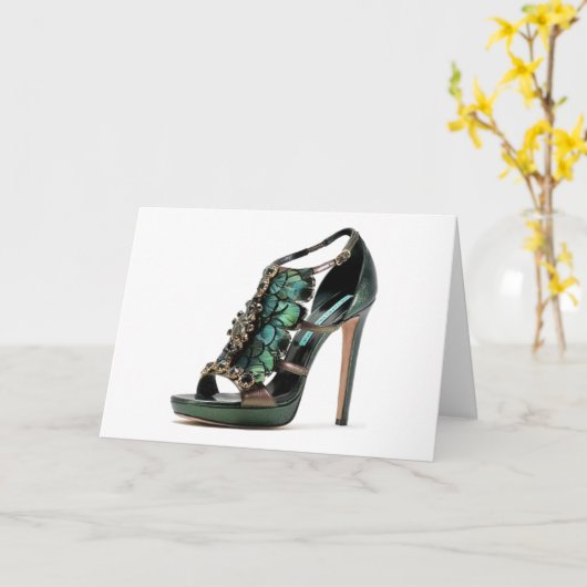 シンデレラの引用文の孔雀の靴は3人を告げます カード (黄色い花)