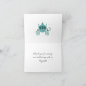 シンデレラの誕生日パーティーの装飾 サンキューカード (内部)