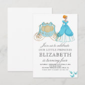 シンデレラの誕生日パーティーの装飾 招待状 (正面/裏面)