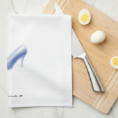 シンデレラの靴から学んで下さい キッチンタオル (四つ折り)