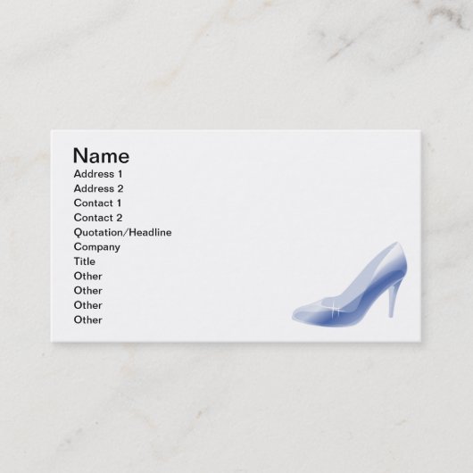 シンデレラの靴から学んで下さい 名刺 (正面)