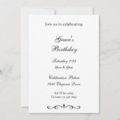 シンデレラの靴 オーダーメイド誕生日招待状 招待状 (裏面)