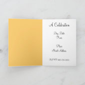 シンデレラの靴 ティール オレンジ 枕 オーダーメイド 招待状 (内部)