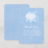 シンデレラの馬車 ブルー フェアリーテイル 感謝カード (正面/裏面)