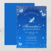 シンデレラの15歳の誕生日パーティーの招待状 招待状 (正面/裏面)