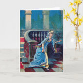 シンデレラは彼女の靴、挨拶状を失います カード (黄色い花)