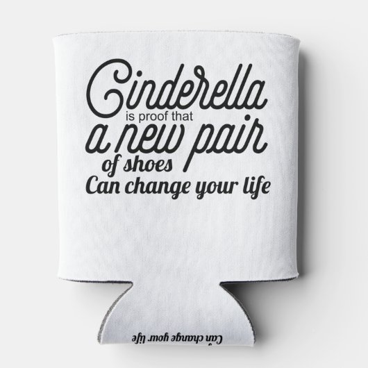 シンデレラは靴の新しいペアが可能であることを証明している 缶クーラー (裏面)