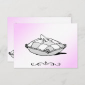 シンデレラガラススリッパRSVPカード 出欠カード (正面/裏面)