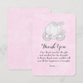 シンデレラキャリッジピンクストーリーブックサンキューカード サンキューカード (正面/裏面)