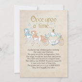 シンデレラキャリッジヴィンテージおとぎ話ストーリーブック 招待状 (正面)