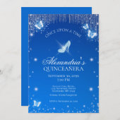 シンデレラキンセアニェラ誕生日招待状 招待状 (正面/裏面)