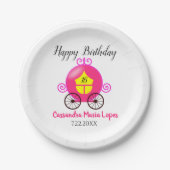 シンデレラコーチガールバースデーパーティー紙プレート ペーパープレート (正面)