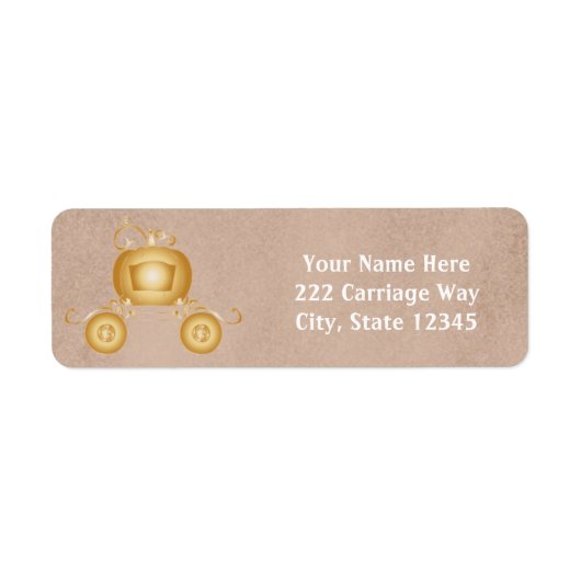 シンデレラゴールデンコーチプリンセス住所 シール (正面)