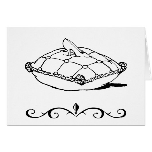 シンデレラシューズとピローアートカード (正面横)