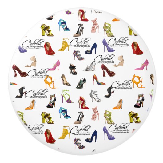 シンデレラシュー引用文セラミックプルドアノブ セラミックノブ (正面)