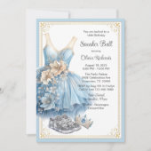 シンデレラスニーカーボール誕生日パーティー 招待状 (正面)
