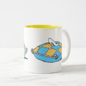 シンデレラスリッパオンティール(緑がかった色)オレンジピロー ツートーンマグカップ (正面右)